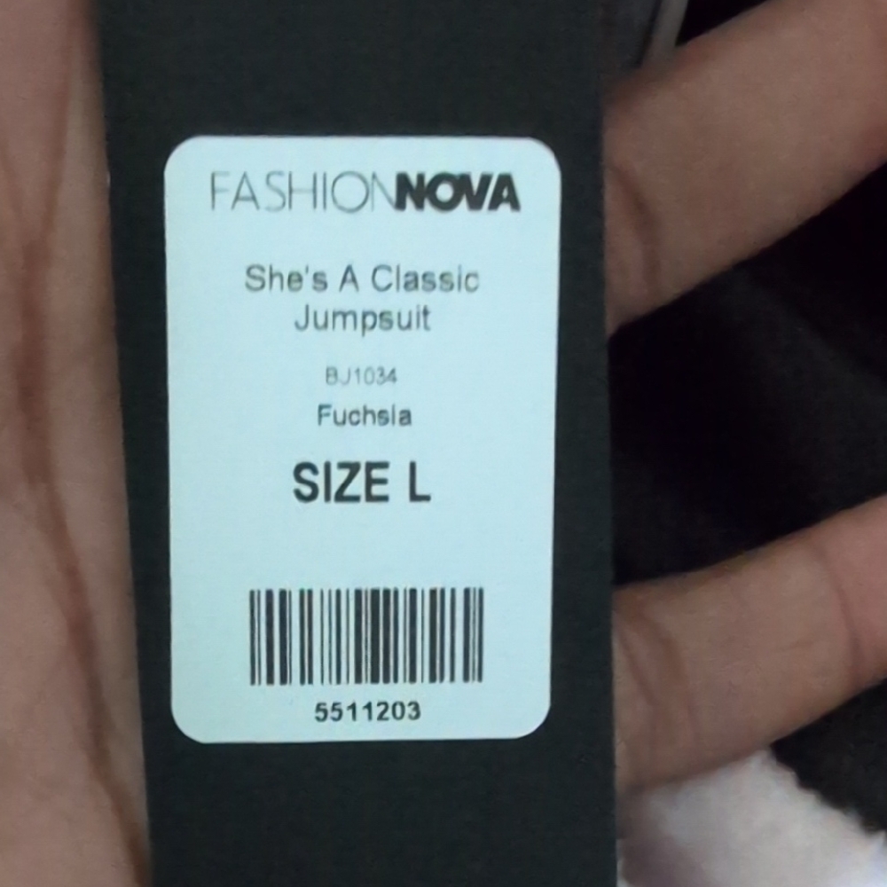 Fashion Nova Vibrant Pink Tie-Front Jumpsuit - Picture 2 of 3